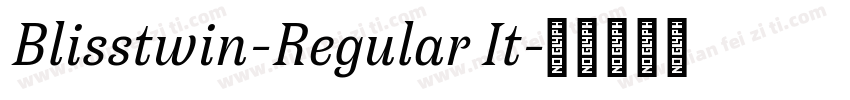Blisstwin-Regular It字体转换